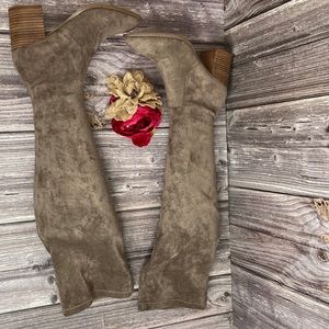 DV DOLCE VITA Trude Taupe Over-The-Knee Boots 9M